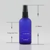 Opslagflessen Lege 100 ml parfum verstuiver bijvulbare glas cosmetische verpakking Frosted Blue Sprayer Sale goed