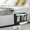 パワーストリップホルダーと調整可能なストラップベッドベッドハンギングバッグのためのキッチンストリップのベッドサイドオーガナイザー