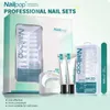 Nailpop Nail Tips and Glue Gel Nail Kit Fast Nail Extension Set with Soft Gel UV Lamp 600Pcs Semi Matte Nails and Files Tools 240510