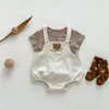 In estate nato per bambini ragazzi a manica corta top top magliette cartone animato bodysuits bodying abbigliamento per neonati set 240426