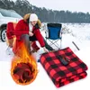 Filtar Car Electric uppvärmd filtmadrass 9 Justerbar temperatur 12V Pad Heater Auto-Off för camping