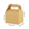 Gift Wrap 5Pcs Kraft Paper Portable Cake Boxes Candy Packing Bags Wedding Birthday Christmas Party Baking Box Supplies 2024