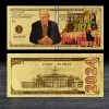 Partijbenodigdheden Trump 2024 Goudfolie Kleur Afdrukken Banknote Partij Gunst Amerikaanse presidentiële campagnecollectie Dollar Herdenkingsvoucher