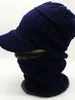 Boinas de chapéu de malha de inverno masculino de lã espessada no pescoço de uma peça Proteção de orelha Isolamento frio