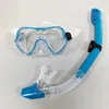 Professionell simning vattentät mjuk silikon simningsglasögon helt torr andningsrör dykmask 240506