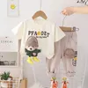 Ensembles de vêtements Boys Vêtements Été 2024 Enfants T-shirts coton Pantalons 2pcs Cartoon costume pour bébé Tracksuit Kid