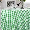 Table Cloth Diameter 213cm Disposable Peva Plastic Round Tablecloth Plaid Decoration For Picnic Birthday Party