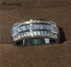 Jewelry Male Ring 3mm 5a Zircon Cz White Gold Filled Party Engagement Wedding Band Ring For Men Size 511 J1907161341554