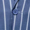Costumes masculins 2024 Vestes de costume pour hommes Fashion Blue à rayures Deux boutons Business Blazers Vêtements formels de printemps grande taille 5xl