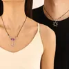 Colliers pendants couple simple et lune pour hommes pour hommes femmes Géométrie à géométrie Clicule Bijoux accessoires Cadeaux de fête