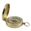 Figurines décoratives Vintage Copper rétro Compass Flip Cover Pocket Watch Camping Randonnée Nautical Marine Survival Pographie Decor