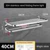 4050CM 304Stainless Steel Folding Movable Bath Towel Shelf Polished Bathroom Rack Holder Storage Hook Accessories 240506