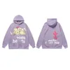 Zjo Men Women Pullover Lettre à capuche imprimé à manches longues Clewneck Crewneck Fashion Loose Hooded Streetwear Vêtements Streetwear