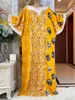 Vêtements ethniques Nouvelles robes de tissu de coton musulman avec une grande écharpe pour les femmes 2023 Summer Slve Femme Robe Africain Abayas traditionnels T240510