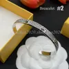 Бренд женский бриллиантский кольцо моды, открытый браслет браслет женский кольцо с подарочной коробкой