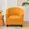 Stoelbedekkingen Stretch Spandex Fauteuil Cover Elastic All-inclusive Single Sofa Slipcovers Solid Color Tub Club Couch Protector Case Home