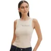 Frauen T -Shirt Sexy Tees Frühling/Sommer Y2K Frauen ärmellose innere Layup Tanktop Top Slim Fit Show Off Back Top Spicy Girl Tops