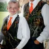 Camo Boy's formele slijtage camouflage vesten uitverkoop Vest oranje stropdas voor bruiloftsfeest Kinderen Boy formeel op maat gemaakt populaire vader en 281x