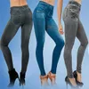 Женские джинсы Cool Женские джинсы с высокой талией для кожи для джинсов с высокой талией с печать