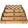 Holzschach -Set faltungsmagnetischer großer Brett mit 34 Schachstücken Innenraum für Aufbewahrung tragbares Reisebrettspiel für Kid 240415 240509