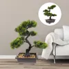 Decorative Flowers Pine Tree Decor Fake Bonsai Artificial Plants Home Indoor Light House Decorations