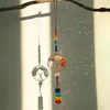 Figurines décoratifs arbre de vie de la vie Catcher de rêve voiture suspendue Ornement Boho Rainbow Crystal Suncatcher Window Mur Decor Cadeau de Noël