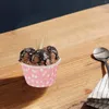Coppe monouso cannucce dessert per la vasca fodera da bagno dessert b