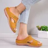 2024 Summer Women Wedge Sandals Premium Orthopedic Open Toe Vintage Antislip Leather Casual Female Platform Retro Shoes 240425