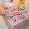 寝具セットINS KOREAN STYLE HOME SWEATY PRINMESS SHEIT duvet Cover Cover Pillow Case 4ピースフローラル印刷a2