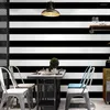 Wallpapers Black And White Vertical Stripes Self-adhesive Wallpaper Modern Minimalist Stickers Bedroom Living Room Clothing Hair Salon Wall