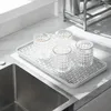 Vassoi per tè PC vassoio a 2 livelli tampone asciugatura grande piatto per cucina contropiede per gocciolamento della cucina tazza di frutta cof