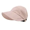 قبعات واسعة الحافة نساء شمس القبعة مجوفة قبعة قابلة للتعديل في الهواء الطلق