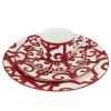 Porcelain steak plate, coffee cup and Saucer Bone Chinese cutlery set, Western food tray with red pattern