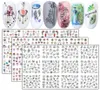 12pcs Nail Art Transfer Decals Water Stickers Colorful Nail Jewelry Flower Animal Black Sliders Manicure Tattoos JIBN112912121816927