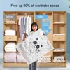 Storage Bags Vacuum Bag Dustproof Moisture-proof Space-saving Cartoon Panda Printing Air Compression Quilt Organizer