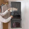 Förvaringspåsar för garderobsskåp transparent väska hängande arrangör dörr vägg klar diverse sko med hängspåse