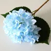 Decorative Flowers White Hydrangea Silk Heads Pack Of 5 Full Artificial With Stems For Wedding Home Decor Party Shop