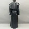 Cuir de femme Real Long Trench Coat Veste de mode femelle SheepSkin printemps automne dame 2024 Design