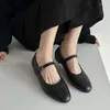 Scarpe casual 2024 BUKLE PERVALITÀ BUKLE DONNE CHEE LIDE SOLIDIE SOLIDE SOLD MOPLA VERA POMPE DONNA POMPE DI PATTA ROURNO BALLETTO