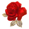 Broches 1pcs Temperament Rose Rose Brooch High Und Suit Accessoires Pins pour femmes Vêtements à la mode Design exquis