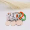 Styles Bracelet Pendant 6 Keychain Party Favor Sports Ball Soccer Basketball Basketball Wood Fy3666 FY3