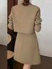 Robes de travail Circyy Jupe sets Femmes Haute taille irrégulière Mini 2 pièces Long Manche de manteau LADE COREAN FASE 2024 Designer