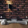 Taquestres 3D Brick Wall Light Tapestry Retro Pedra pendurada pano pendurado Arte boêmia impressão casa Decoração do quarto da sala de estar
