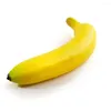 Dekoracja imprezowa 2PCS 20 cm sztuczne banany dekoracyjne plastikowe fałszywe owoce realistyczne wyświetlacz żółty 19,5 3,5 cm warzywa