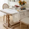 Table Cloth Romantic French Lace Tablecloth Rectangular Cover Nordic White Yarn Mesh Garden Tea Luxury Tableclot