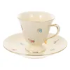 Cups Saucers 1 Set European Style Ceramic Coffee Cup Delicate Tea Classical Table Seary