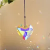 Dekorative Figuren 45mm Herzkristall Sonnencatcher Vielseitige farbenfrohe Sonnenfänger Prism Regenbogenhersteller Hängende Ornamente für Heimfenster Wand