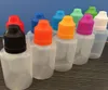 Colorf PE Dropper Bottles L 5ml 10ml 15ml 20ml 30ml 50 ml puntas de aguja con color tapa a prueba de niños punta de plástico eliquid drop deli2272152