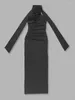 Повседневные платья upavonu 2024 Сексуальные женские 3d цветочные декоративные повязки подвесная рукавочная рука