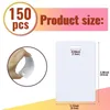 Enveloppe-cadeau 150 PACK CARTES PVC BLANCS AVEC SLOT PUCH NORME CR80 30MIL PLASTIQUE PLASTIQUE PLUS ID BADGE VERTICAL